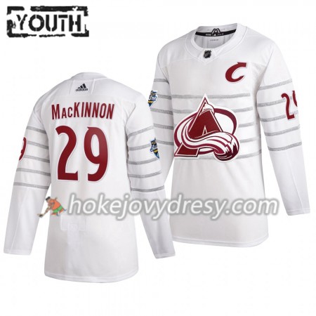 Dětské Hokejový Dres Colorado Avalanche Nathan MacKinnon 29 Bílá Adidas 2020 NHL All-Star Authentic